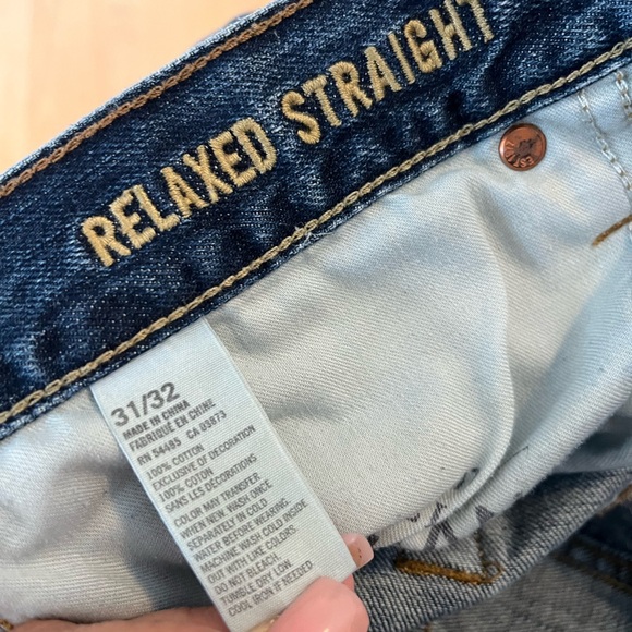 American 🦅 Eagle Jeans Relaxed Straight 31x32 - Picture 10 of 10